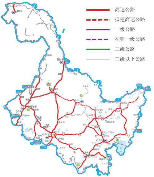 黑龙江省公路地图