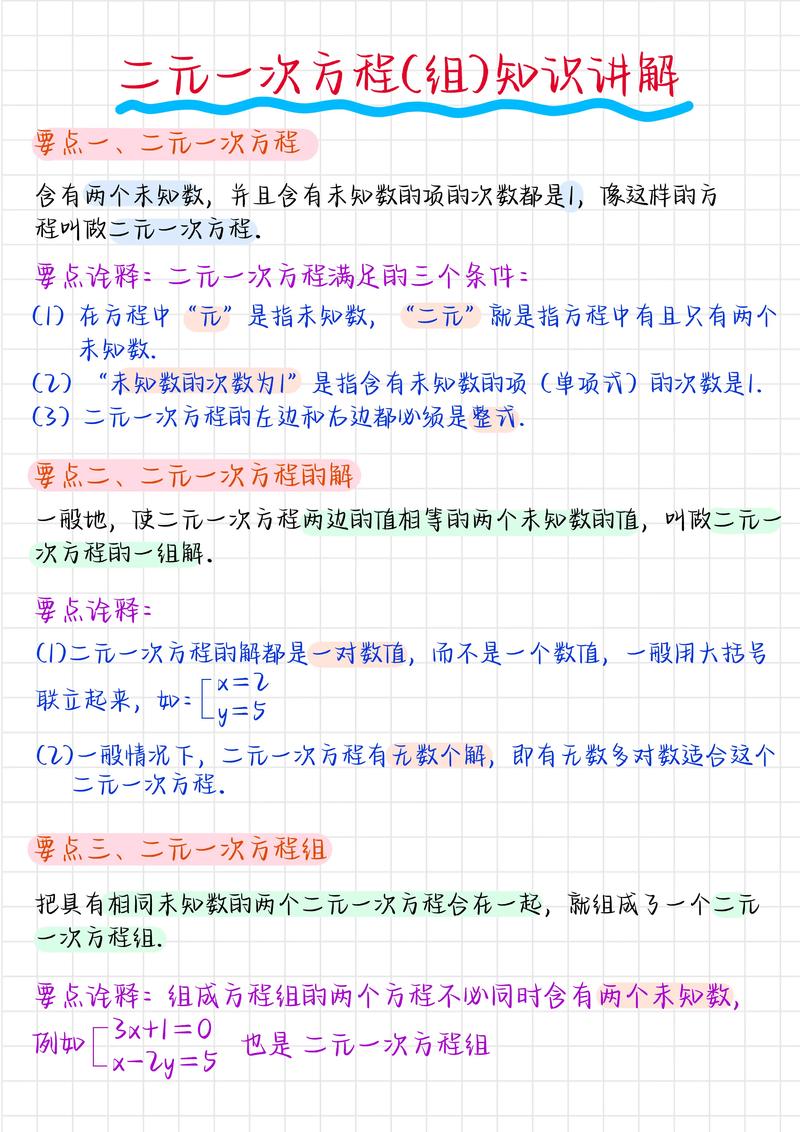 二元一次方程组教学视频2026